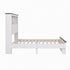 Artiss Single Bed Frame with Storage Bookcase Headboard and Footboard, White