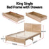 Artiss King Single Size Bed Frame with 2 Drawers Bedroom Furniture