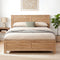 Single Bed Frame Wooden Bed Base Walnut