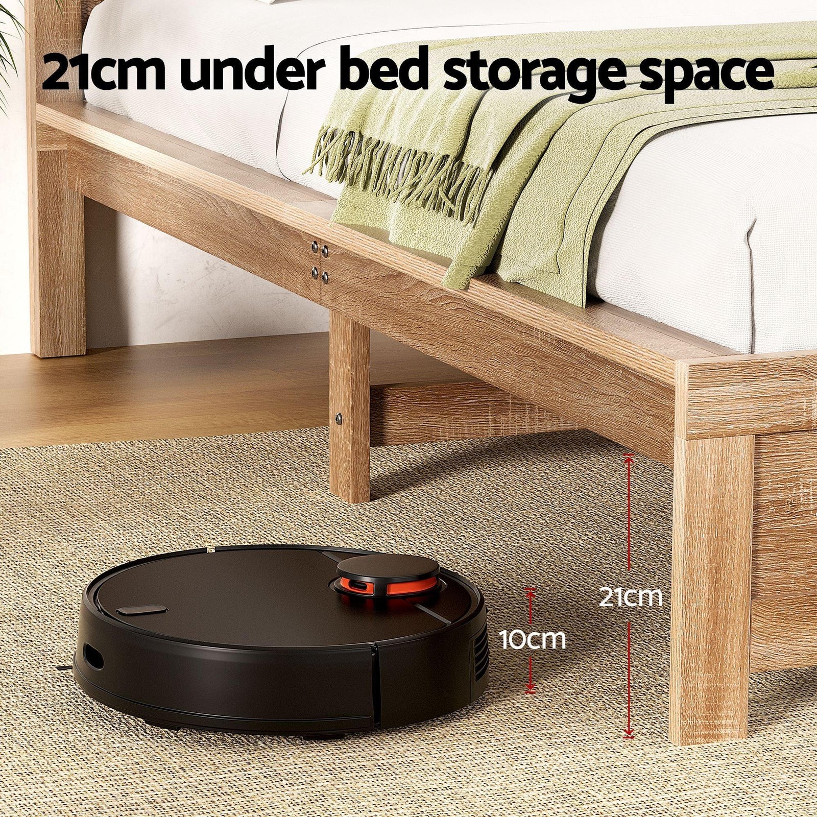 Single Bed Frame Wooden Bed Base Walnut
