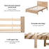 Single Bed Frame Wooden Bed Base Walnut