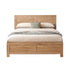 Single Bed Frame Wooden Bed Base Walnut
