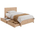 Artiss Single Bed Frame with 2 Drawers Wooden Bed Base Walnut