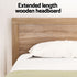 Artiss Single Bed Frame with 2 Drawers Wooden Bed Base Walnut