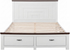 Artiss Double Wooden Bed Frame & 2 Bedside Tables Set, 2 Storage Drawers White