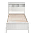 Single Bed Frame with Storage Headboard and Footboard Wooden Bed Base White