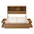 Artiss Double Bed Frame with Storage, 4 Drawers, USB & Night Light, Natural