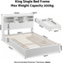 Artiss King Single Bed Frame and 2 Bedside Table Bedroom Furniture Set