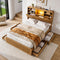 Artiss King Single Bed Frame with Storage, 4 Drawers, USB & Light, Natural