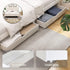 Artiss Bed Frame Double Size Wooden Platform with 2 Storage Drawers White SOFIE