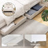 Artiss Bed Frame Queen Size Wooden Platform with 2 Storage Drawers White