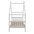 Artiss Bed Frame Wooden Base Kids Single Timber House Beds White