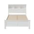 Bed Frame Double Size Wooden with 3 Shelves Bed Head White
