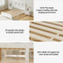 Bed Frame Double Size Wooden with 3 Shelves Bed Head White