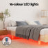 Odin Floating Bed Frame Queen – Pine Wood with LED Lights 209×157cm