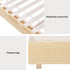 Odin Floating Bed Frame Queen – Pine Wood with LED Lights 209×157cm