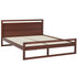 Artiss Bed Frame Double Size Wooden Walnut WITTON