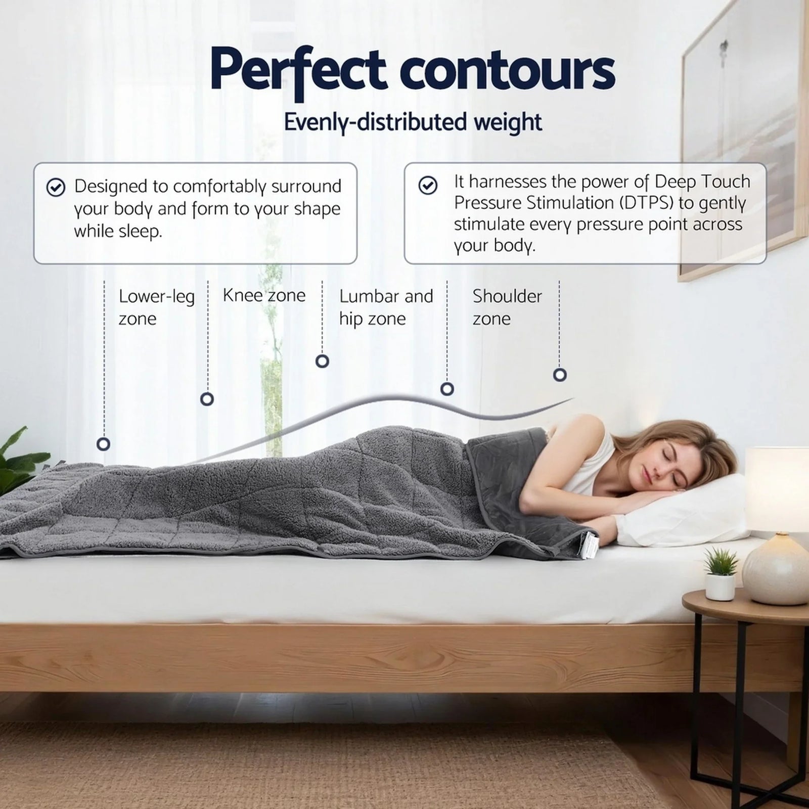 Weighted Blanket Fleece Sherpa Heavy Blanket 4.5KG