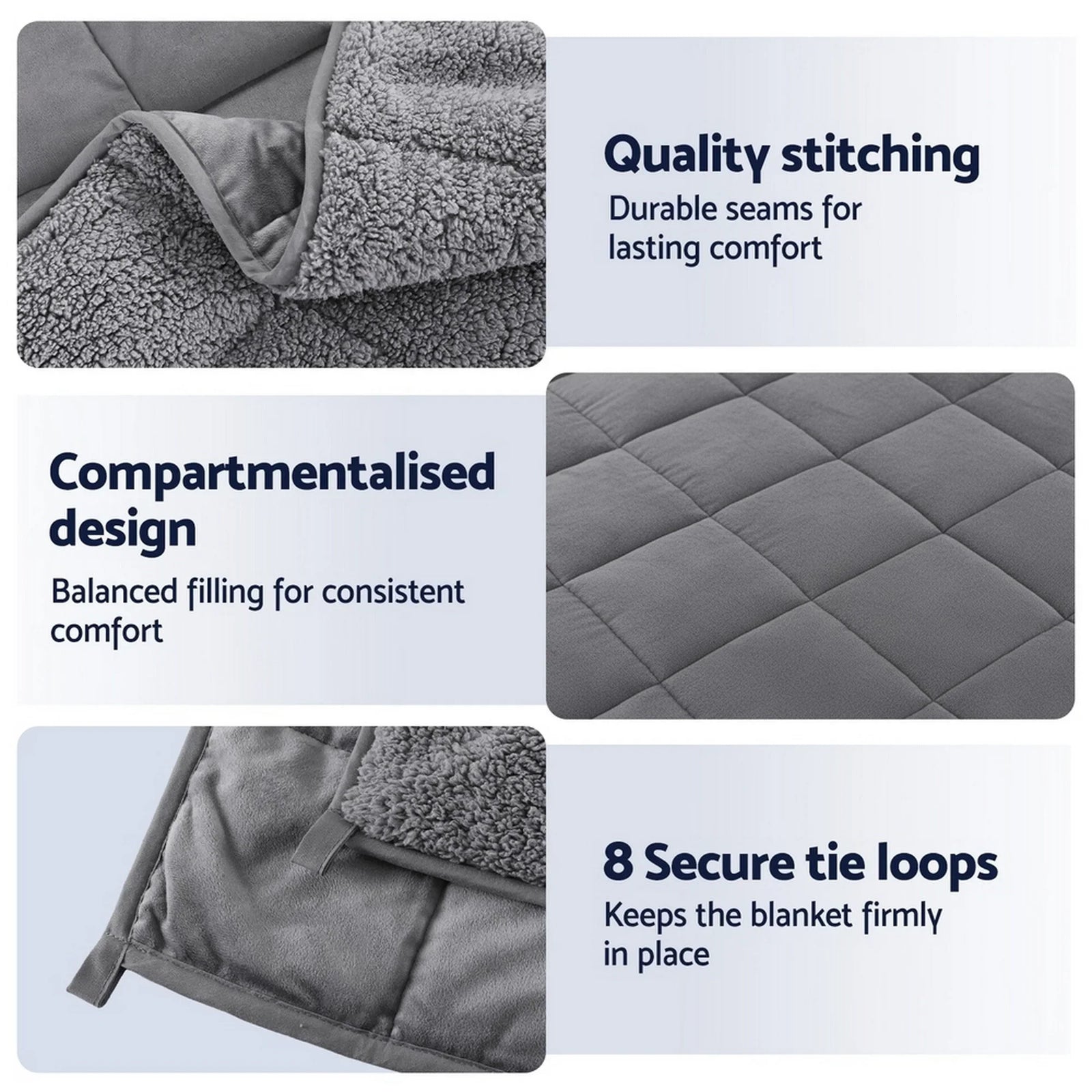 Weighted Blanket Fleece Sherpa Heavy Blanket 4.5KG