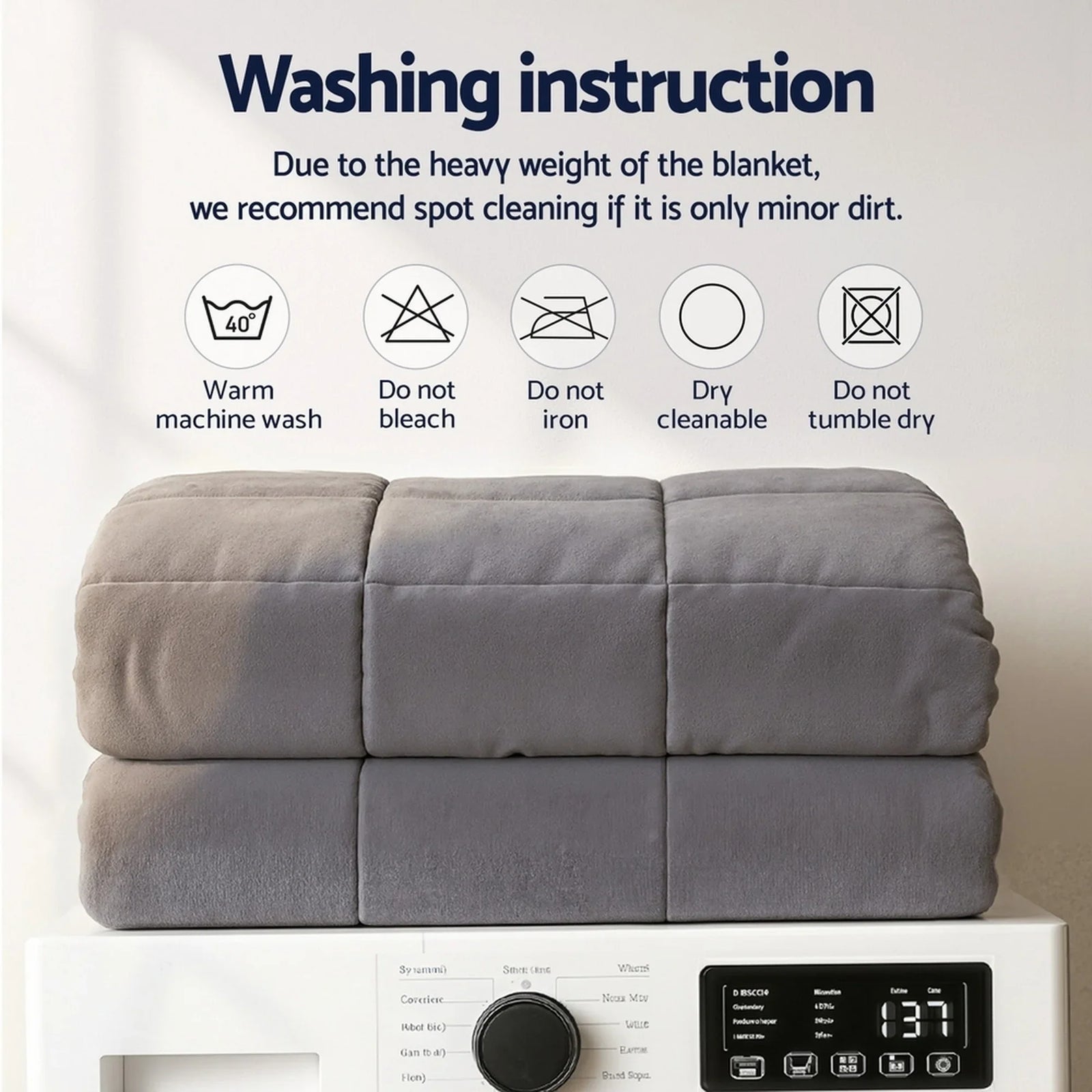 Weighted Blanket Fleece Sherpa Heavy Blanket 4.5KG