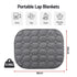 Giselle 3.2kg Weighted Lap Blanket 76 x 60cm Grey Crystal Velvet Glass Bead Fill