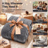 Giselle 3.2kg Weighted Lap Blanket 76 x 60cm Grey Crystal Velvet Glass Bead Fill