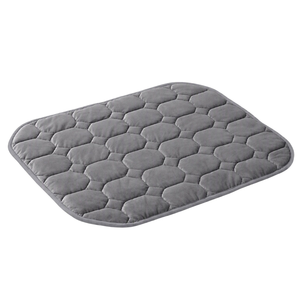Giselle 3.2kg Weighted Lap Blanket 76 x 60cm Grey Crystal Velvet Glass Bead Fill