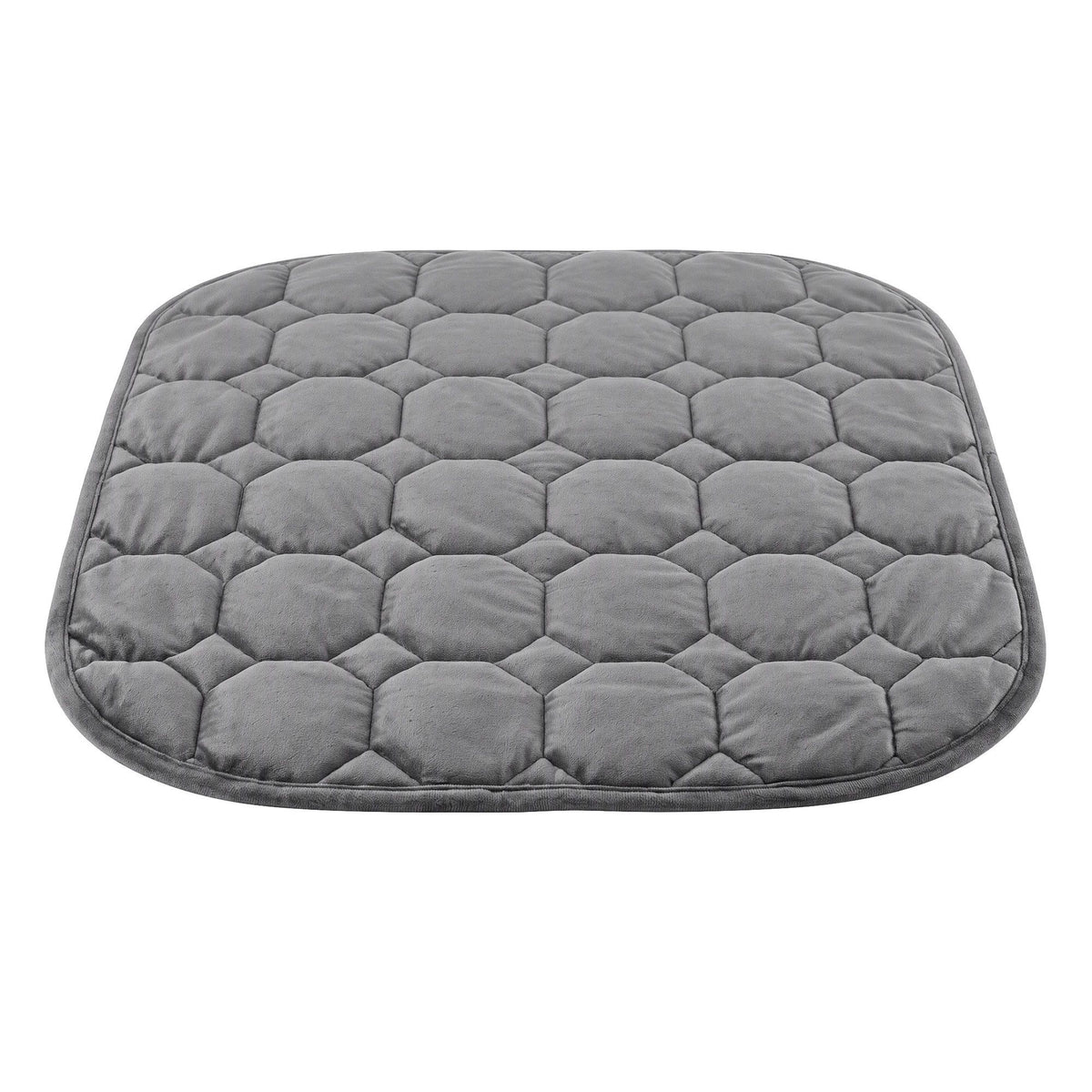Giselle 3.2kg Weighted Lap Blanket 76 x 60cm Grey Crystal Velvet Glass Bead Fill