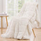Giselle Faux Fur Weighted Blanket 2 Sided Long Pile Sherpa Reverse Cream 5.5KG 120 x 180cm