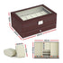 12 Grids Watch Box Organizer Case Jewelry Display Storage Showcase