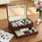12 Grids Watch Box Organizer Case Jewelry Display Storage Showcase Brown