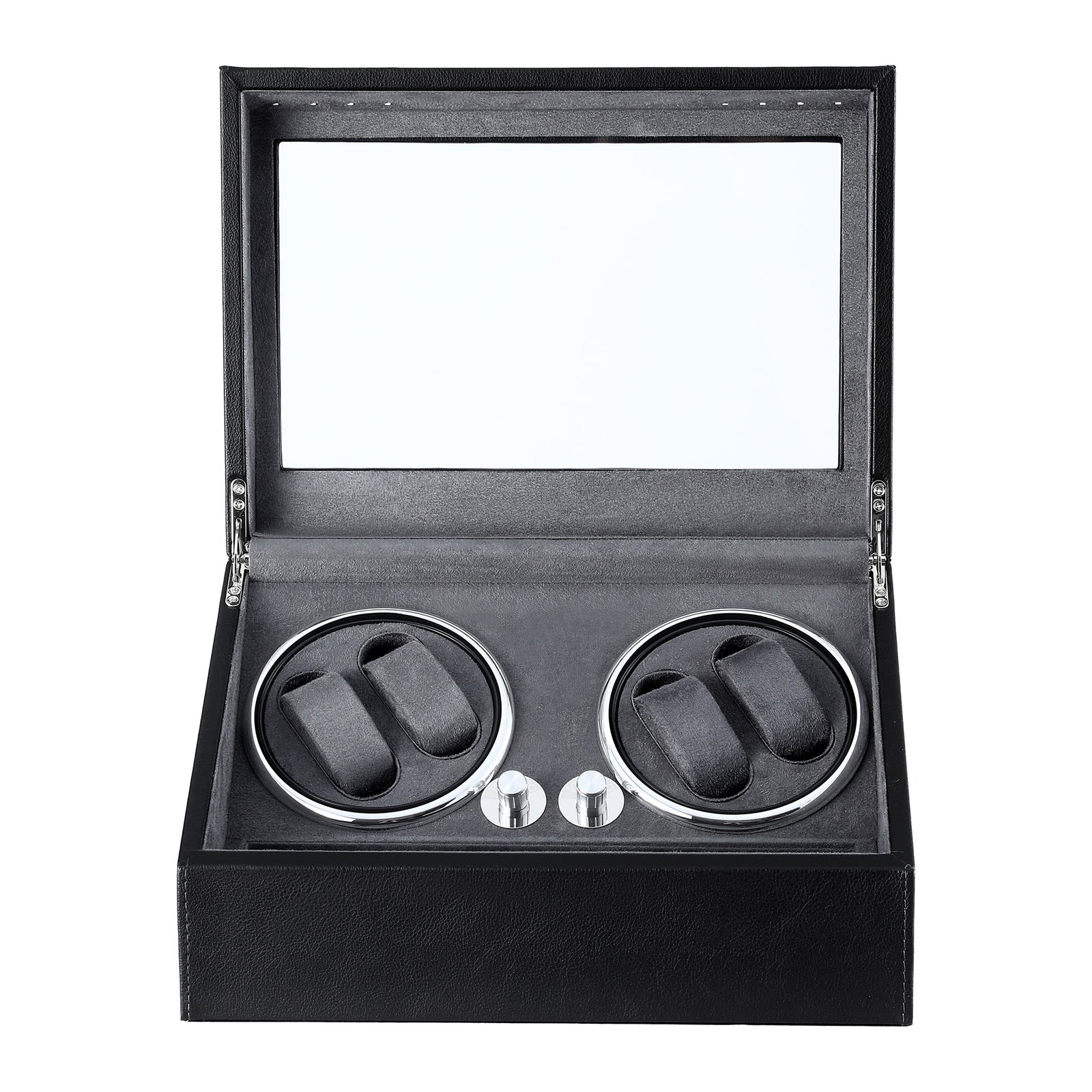 Watch Winder Automatic Double Watch Winder Box LED Black
