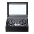 Watch Winder Automatic Double Watch Winder Box LED Black
