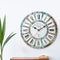 Artiss 40cm Rustic Wall Clock Turquoise MDF Roman Numerals