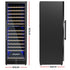 Devanti Wine Fridge Cooler Dual Zone 154 Bottles