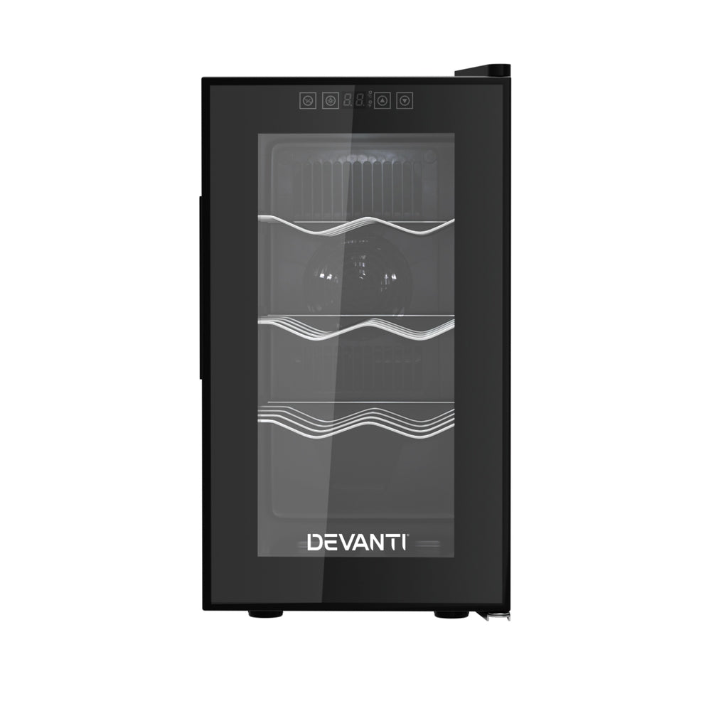 Devanti Wine Fridge Cooler 8 Bottles