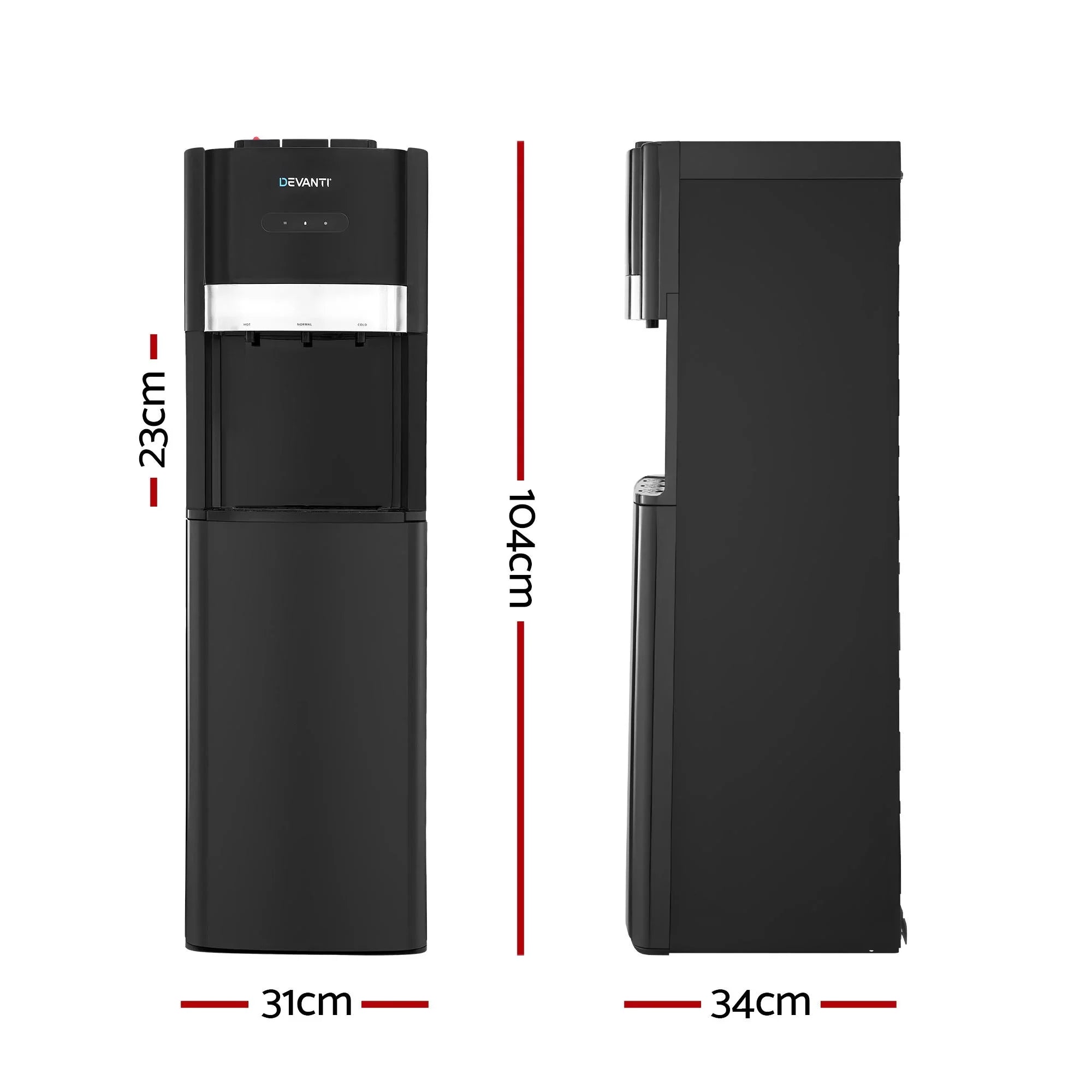 3 Taps Water Cooler Dispenser Bottom Loading Dispenser Chiller Filter Purifier