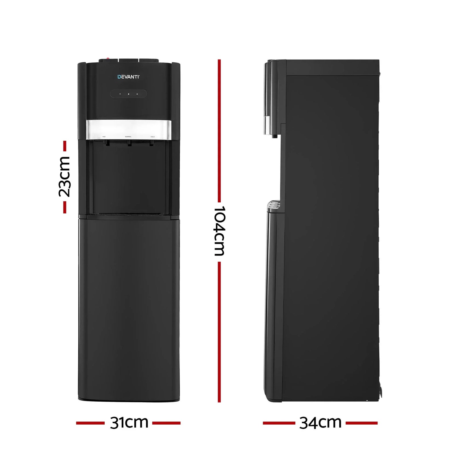 3 Taps Water Cooler Dispenser Bottom Loading Dispenser Chiller Filter Purifier