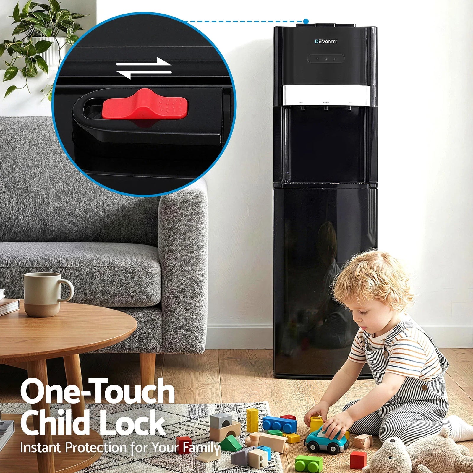 3 Taps Water Cooler Dispenser Bottom Loading Dispenser Chiller Filter Purifier