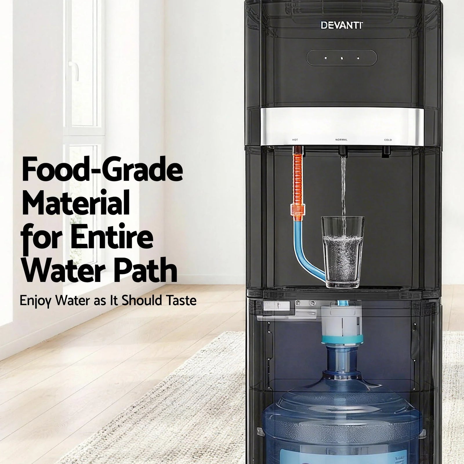 3 Taps Water Cooler Dispenser Bottom Loading Dispenser Chiller Filter Purifier