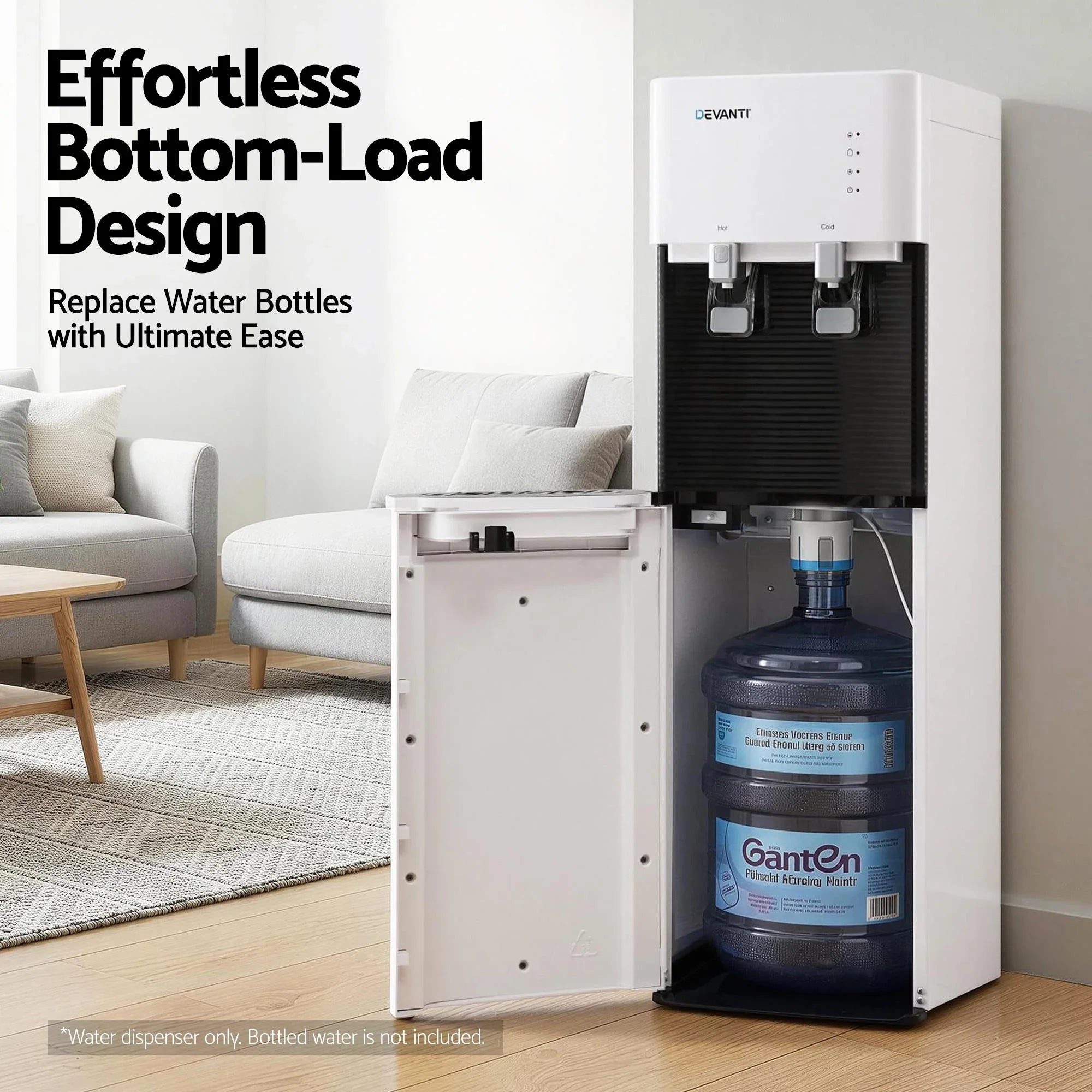 2 Taps Water Cooler Dispenser Bottom Loading Dispenser Chiller Filter Purifier
