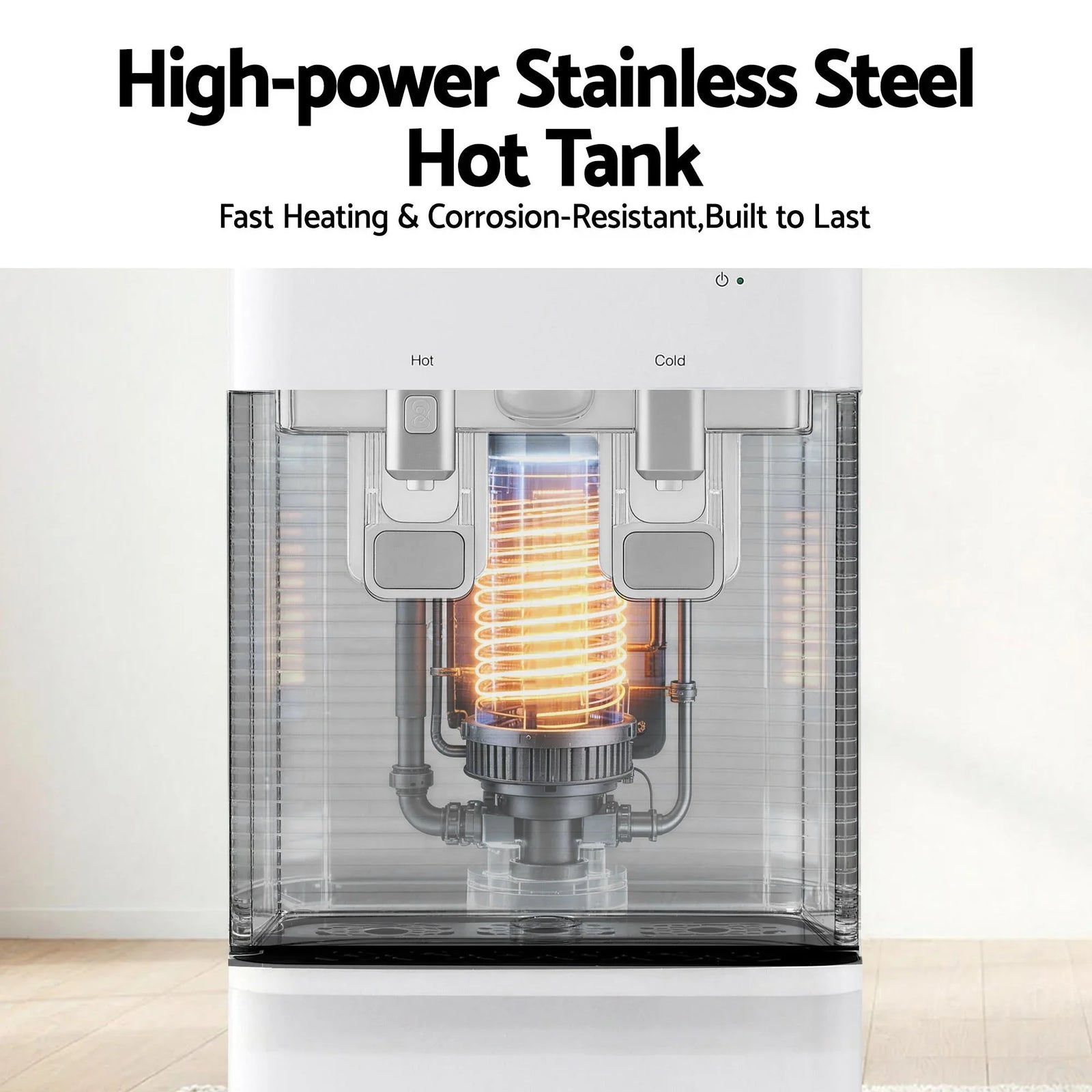 2 Taps Water Cooler Dispenser Bottom Loading Dispenser Chiller Filter Purifier