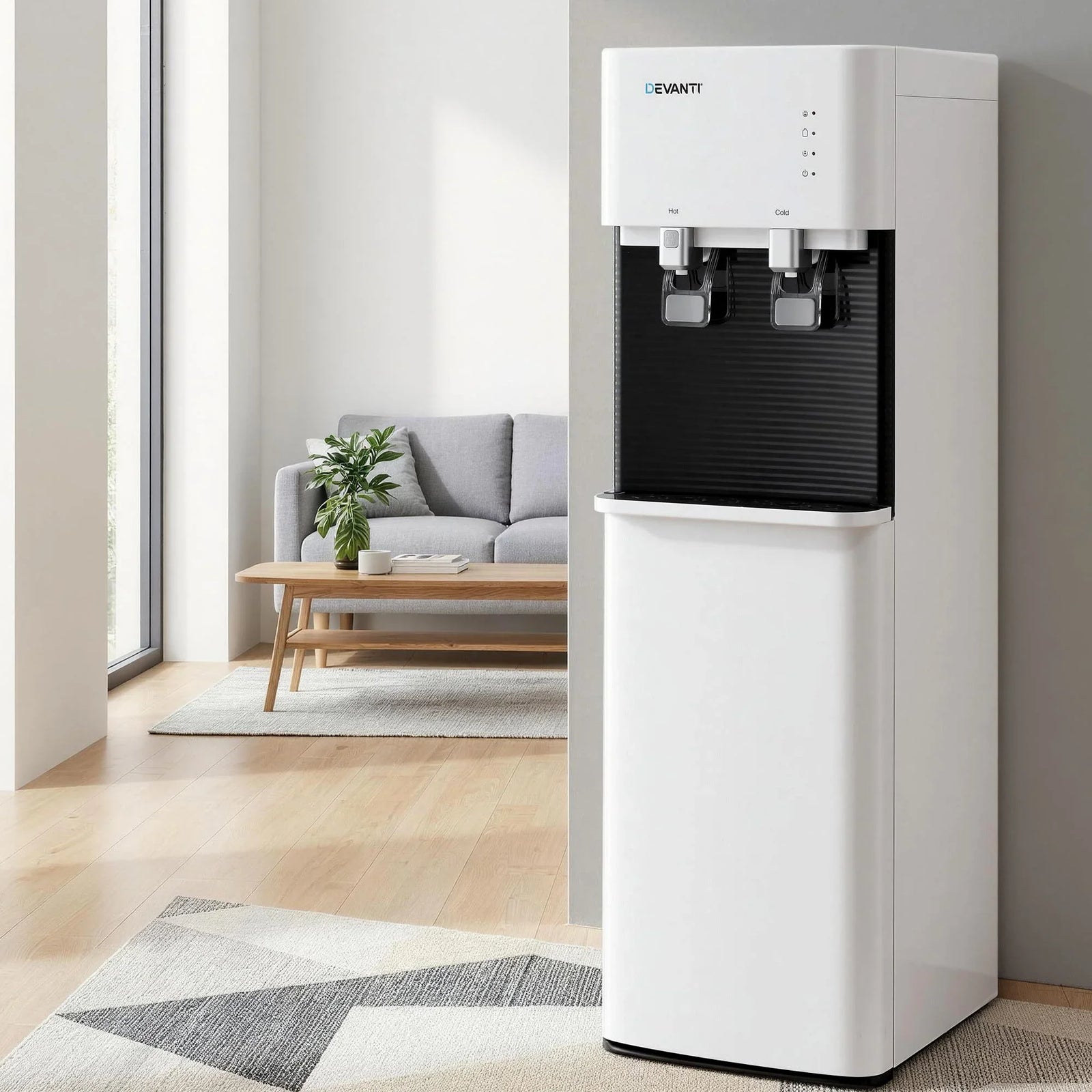 2 Taps Water Cooler Dispenser Bottom Loading Dispenser Chiller Filter Purifier
