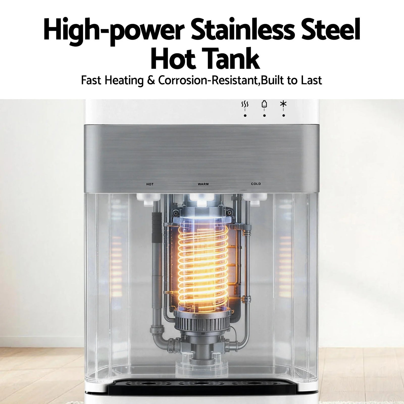 3 Taps Water Cooler Dispenser Bottom Loading Dispenser Chiller Filter Purifier