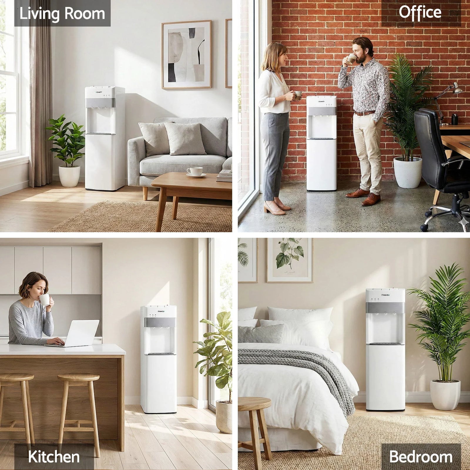 3 Taps Water Cooler Dispenser Bottom Loading Dispenser Chiller Filter Purifier