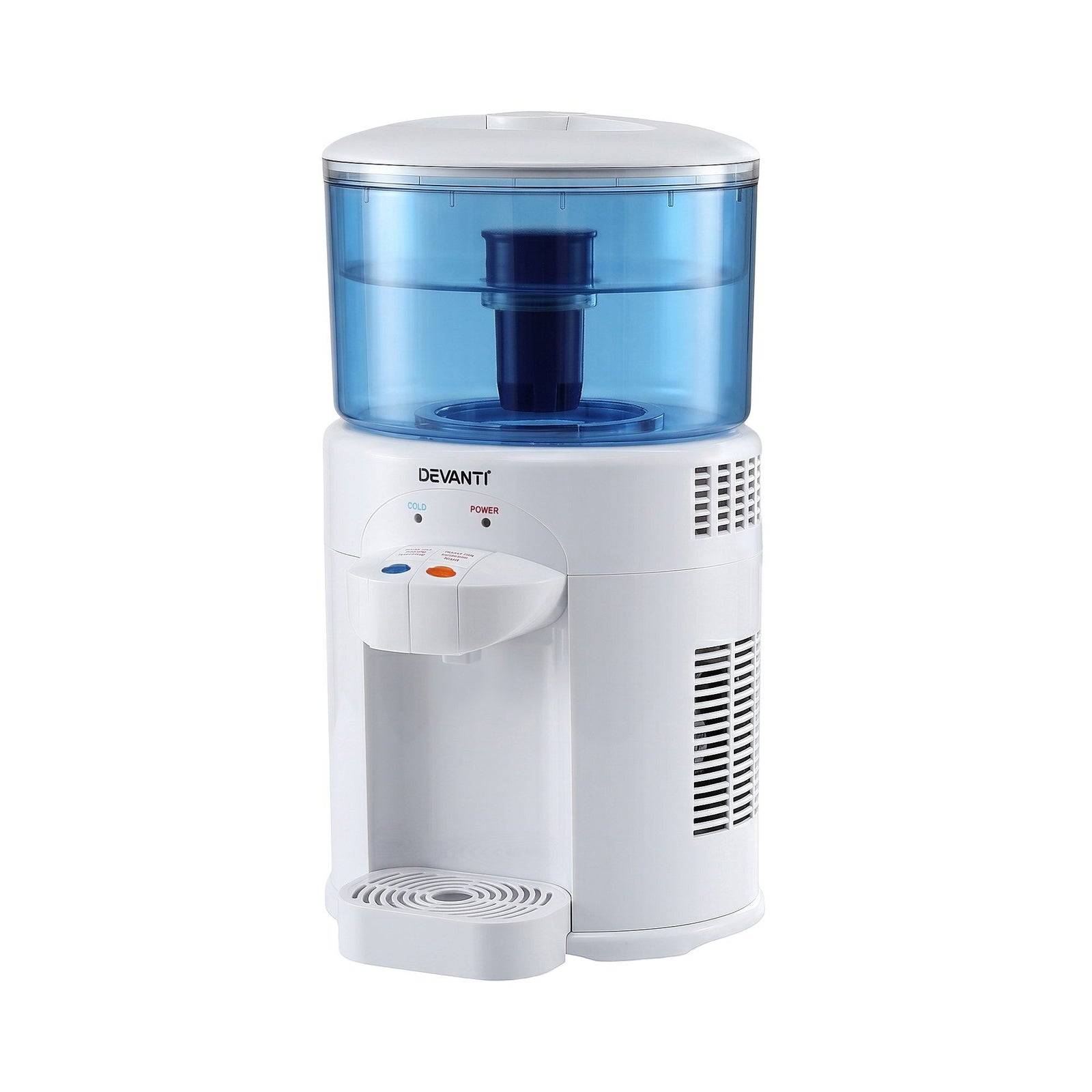 5L Bench Top Water Cooler Dispenser with Filter 2 Taps Countertop Water Purifier