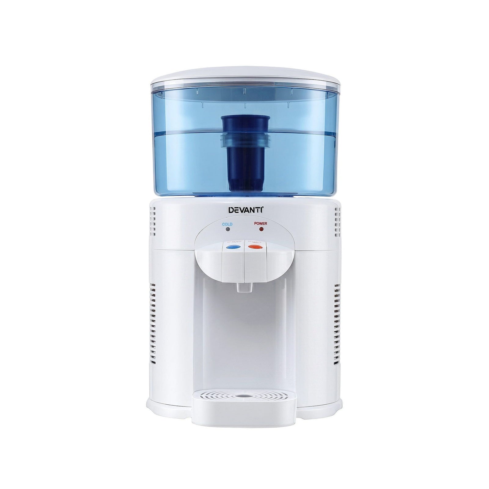 5L Bench Top Water Cooler Dispenser with Filter 2 Taps Countertop Water Purifier