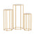 Hexagon Wedding Stand Set 3‑Piece – Gold Metal Backdrop Pedestals
