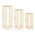 Hexagon Wedding Stand Set 3‑Piece – Gold Metal Backdrop Pedestals