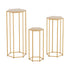 Hexagon Wedding Stand Set 3‑Piece – Gold Metal Backdrop Pedestals